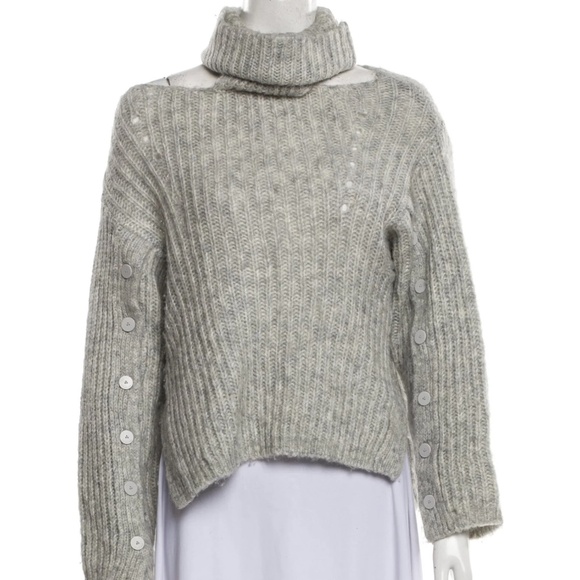 Jonathan Simkhai Grey Turtleneck Sweater - Picture 1 of 2